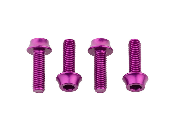 Juego de 4 pernos para portabidones Wolf Tooth de aluminio morado