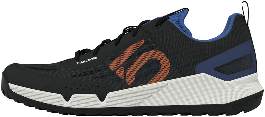 Five Ten Trailcross LT Flat Shoes - Men's Core BLK/Pure Orange/Ray Blue 8.5