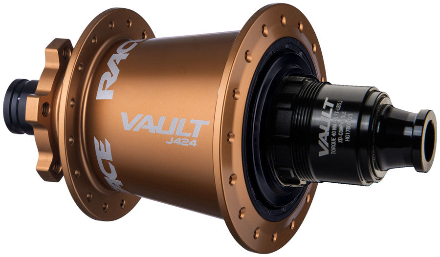 RaceFace Vault J-Bend 424 Rear Hub - 12 x 148mm 6-Bolt XD Kashmoney Gold 32H