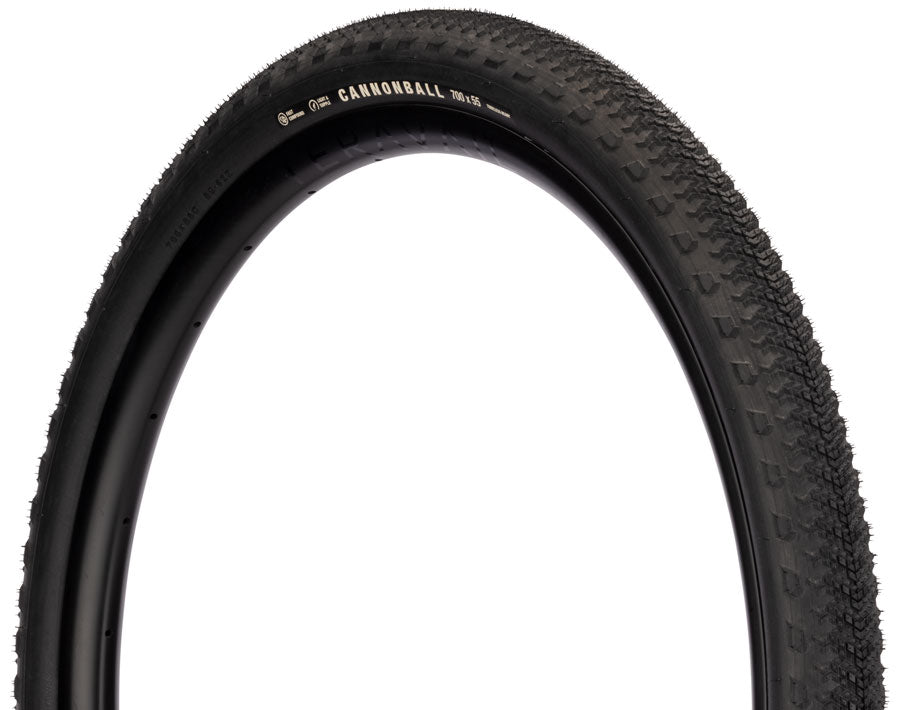 Teravail Cannonball Tire - 700 x 55 Tubeless Folding Folding BLK Light Supple Fast Compound
