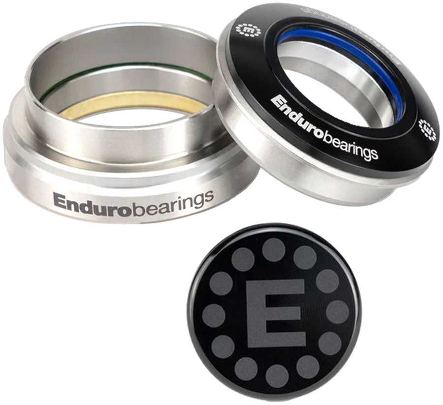 Enduro HDK-0010 Maxhit Zero-Stack/External Cup Headset Kit - ZS44/28.6 Upper | EC44/40 Lower Angular Contact Bearings Tapered BLK