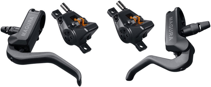 Magura MT A2 Disc Brake Lever Set - Left Right Levers Front Rear 2-Pistion Calipers BLK