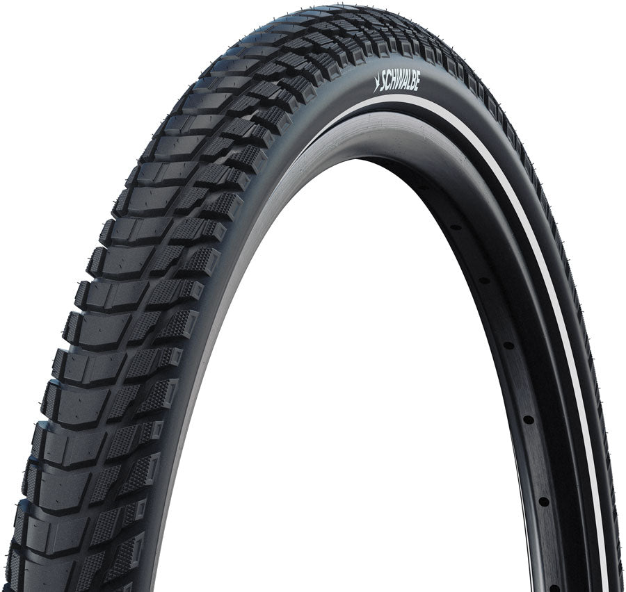 Schwalbe Marathon Plus Tour Tire - 26 x 2.00 Clincher Wire BLK/Reflex Performance SmartGuard Addix Green E-50