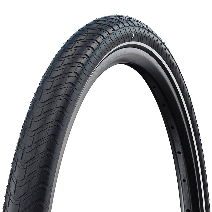 Schwalbe Motion Big Apple Hybrid Tire 20''x2.00 Wire Clincher Addix Green RaceGuard Reflex 67TPI Black