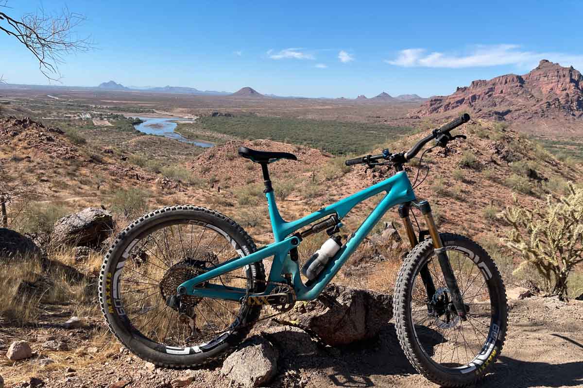 Hawes mountain bike trail system in Mesa, AZ