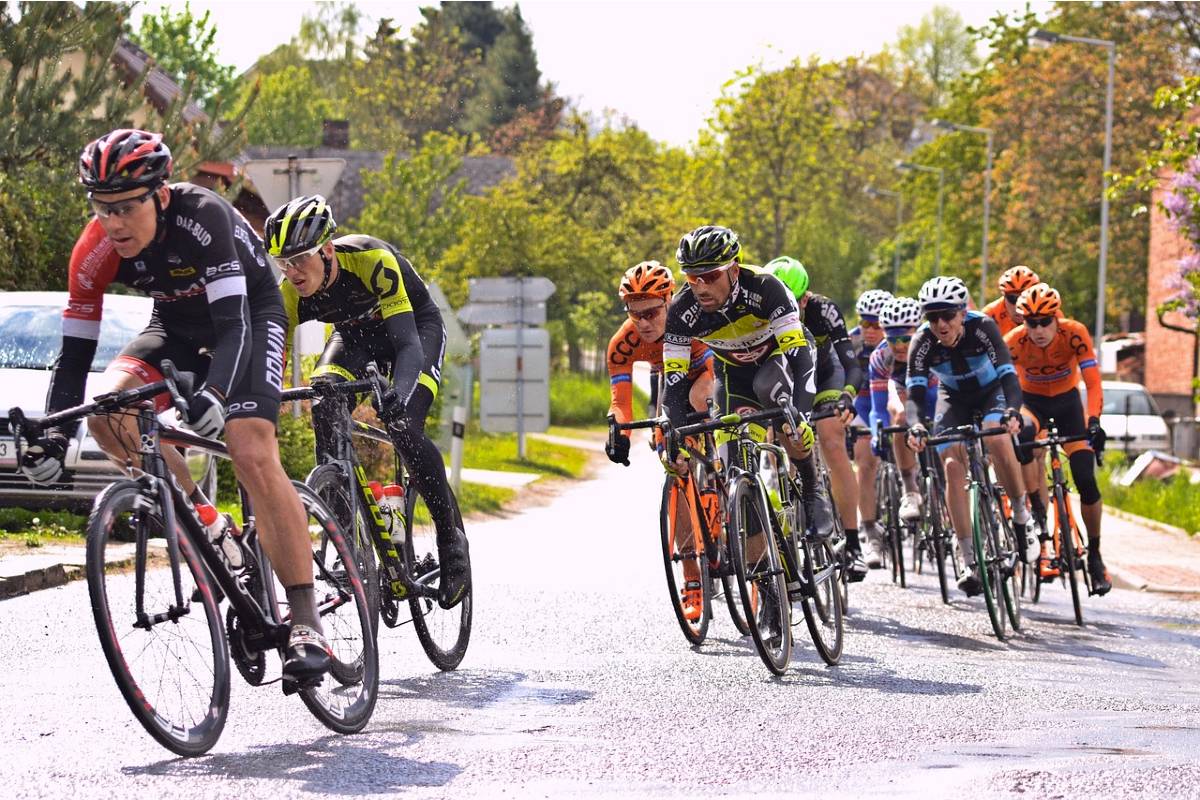 Group of Cyclists in a Race