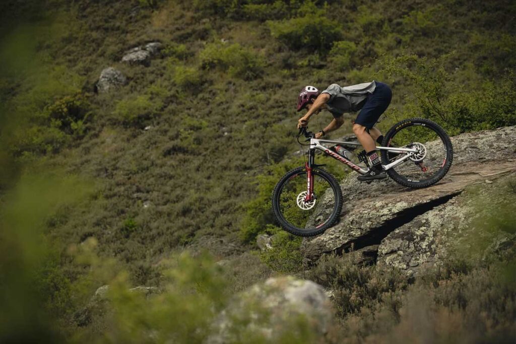 Riding on a Rocky Path on a Norco Bike