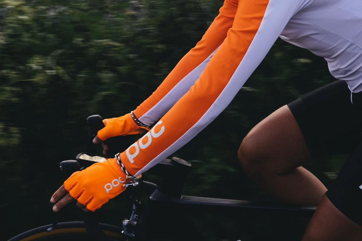 POC Sports Orange Cycling Gloves