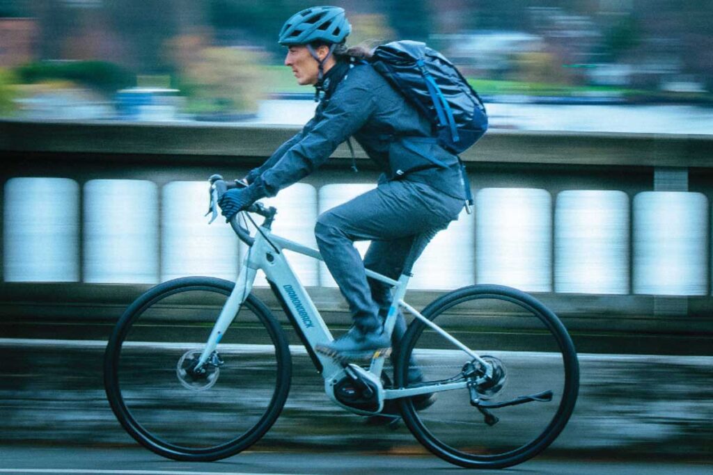 City Commuting on a Diamondback Bike